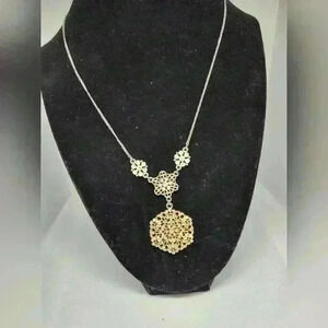 SÃO gold TONE RHINESTONE NECKLACE